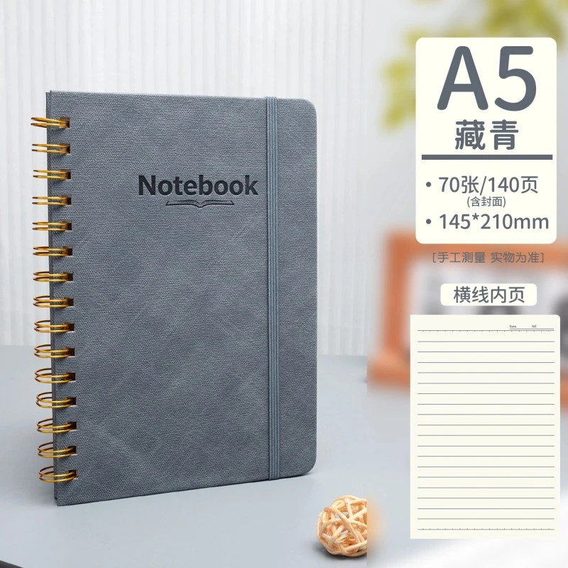 Hardcover Spiral Journal size and design view