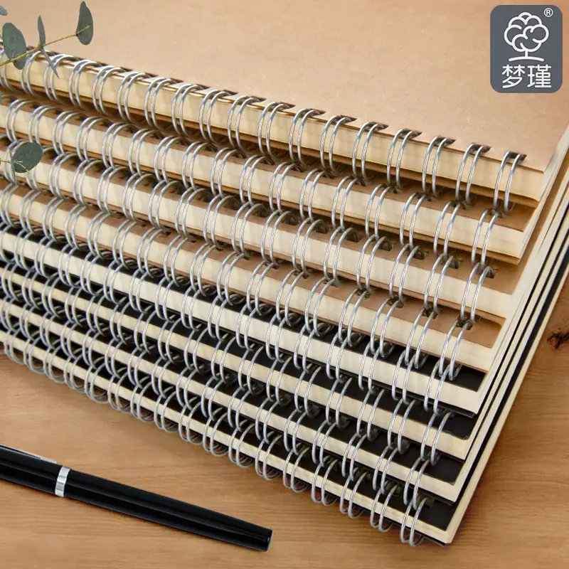 Spiral binding detail of the Joypaper wide ruled notebook